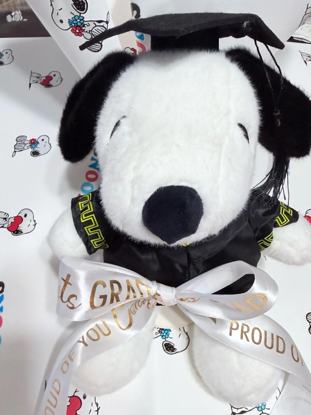 Graduation Plush Bouquet Kit w/ Wrapping Paper & 2 Yards Ribbon